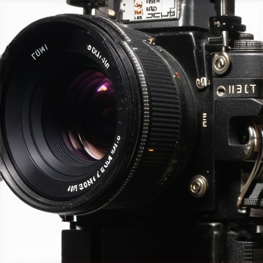 Vintage cine lens mounted on a modern digital camera, highlighting adaptation and craftsmanship