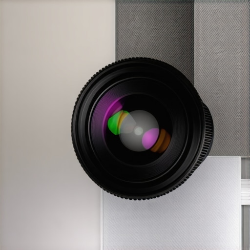 Filmmaker cleaning a cine lens with microfiber cloth and blower in a studio setting