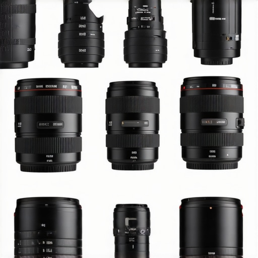 Close-up of camera lens being mounted onto a camera body with a focus on different lens mounts and adapters.