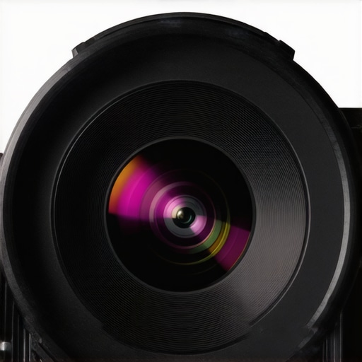 Close-up shot of a professional cinema prime lens highlighting focus and aperture rings